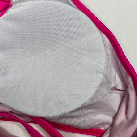 Summer Mae Hot Pink Maternity Two Piece Swimsuit New L - Picture 6 of 9